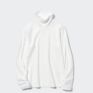 Uniqlo Smooth Stretch Cotton Turtleneck Long-Sleeve T-Shirt